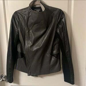 Vince Colorblock Lambskin Leather Wrap
Moto Jacket